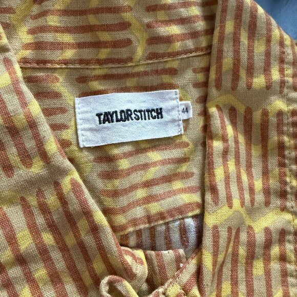 Taylor Stitch The Short Sleeve Hawthorne in Gold Wave - Size XL (44) - Picture 2 of 6